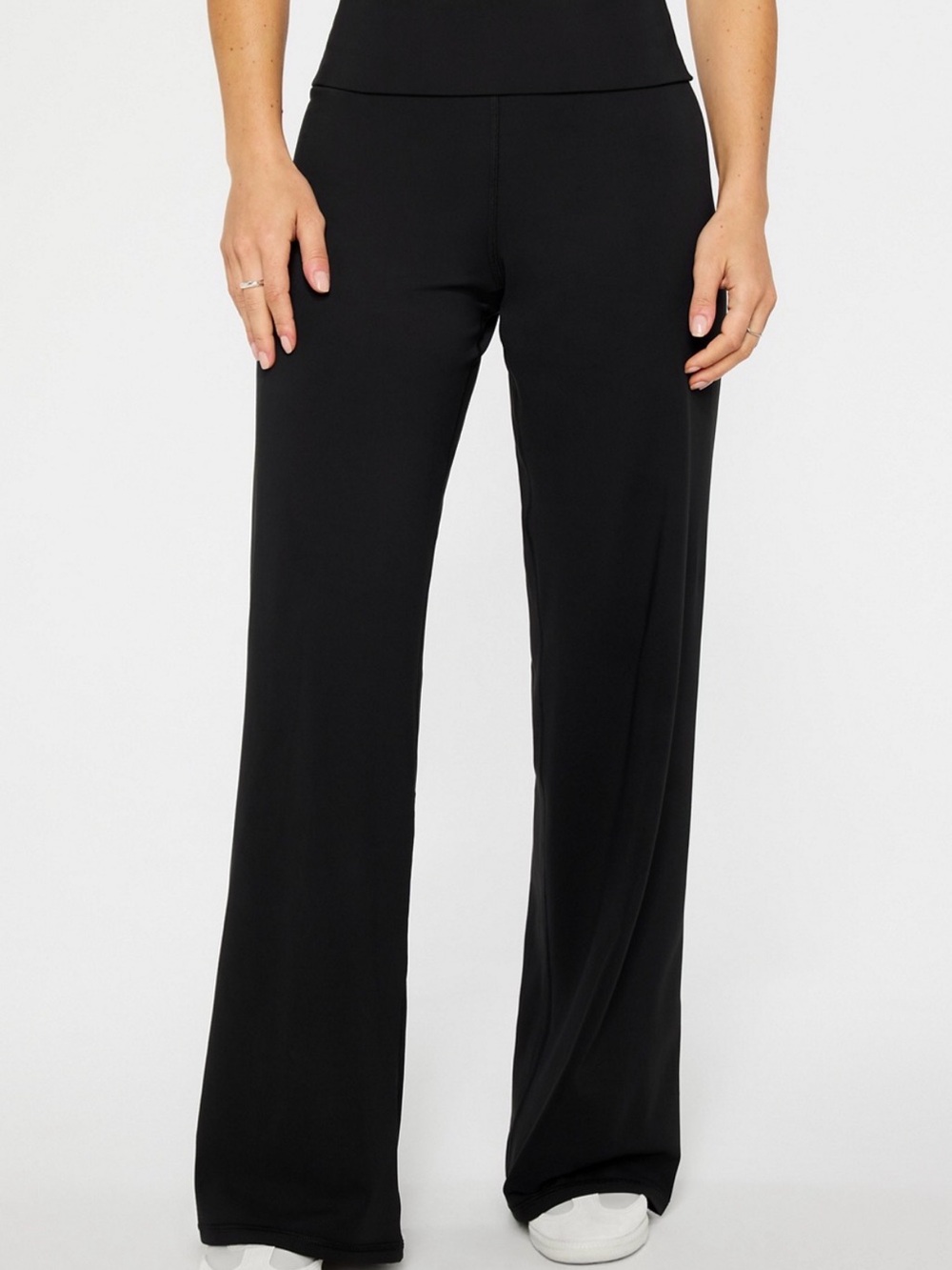 Fabletics Black Wide-Leg Ponte Trousers